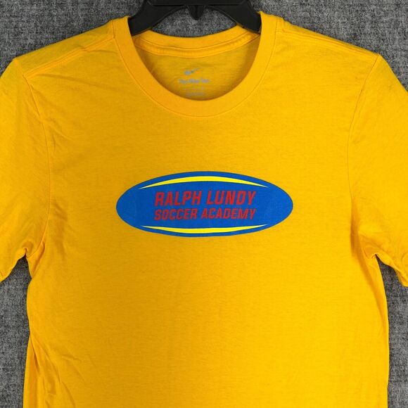 NIKE Shirt‎ Mens Small Soccer Ralph Lundy Basic Casual Short-sleeve Tee Yellow - Picture 4 of 9